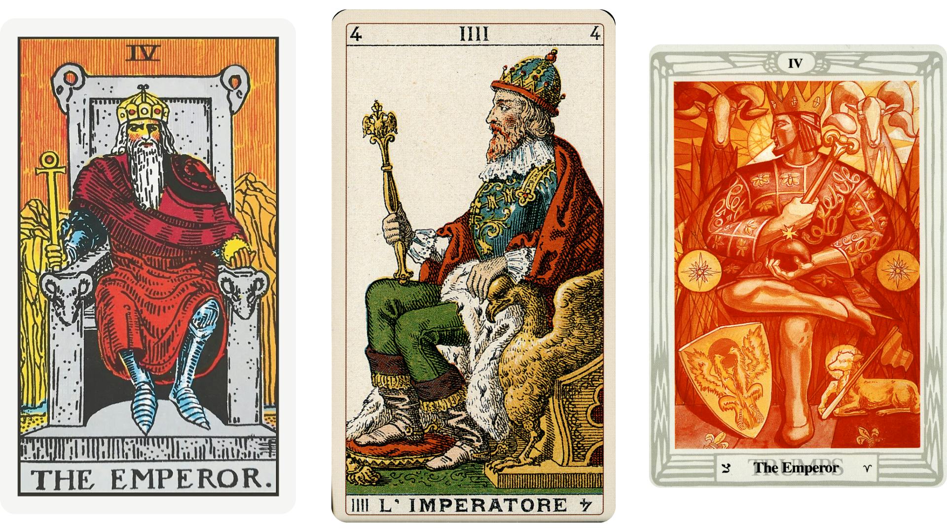 The Emperor Tarot Card Versions
